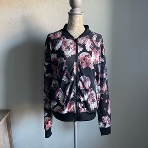 Victoria's Secret Victoria Sport Floral Full Zip Bomber Jacket